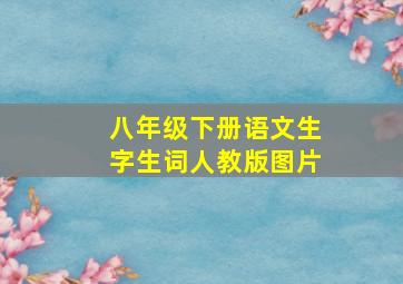 八年级下册语文生字生词人教版图片