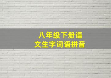 八年级下册语文生字词语拼音