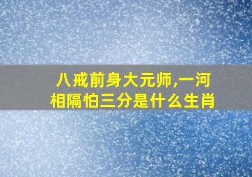 八戒前身大元师,一河相隔怕三分是什么生肖