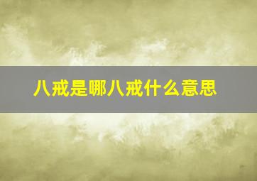 八戒是哪八戒什么意思