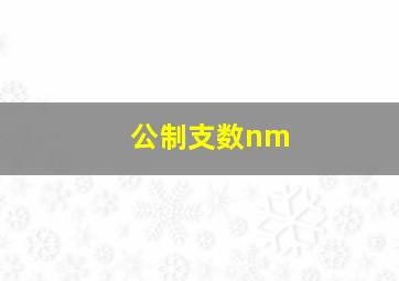 公制支数nm