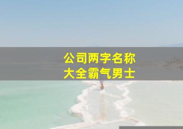 公司两字名称大全霸气男士