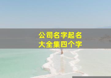 公司名字起名大全集四个字