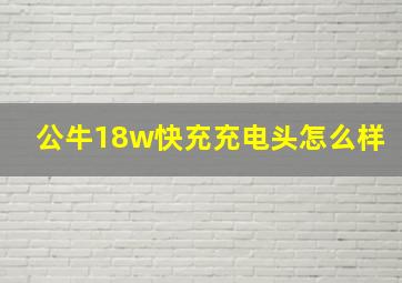 公牛18w快充充电头怎么样