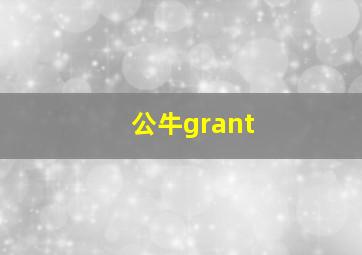 公牛grant