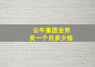 公牛集团业务员一个月多少钱