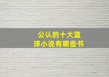 公认的十大篮球小说有哪些书