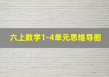 六上数学1-4单元思维导图