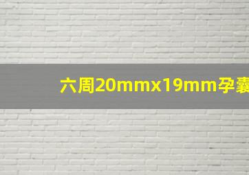 六周20mmx19mm孕囊