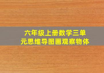 六年级上册数学三单元思维导图画观察物体