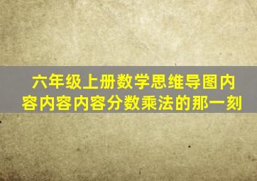 六年级上册数学思维导图内容内容内容分数乘法的那一刻