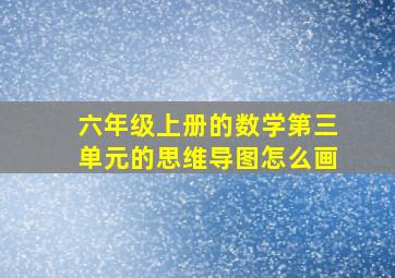 六年级上册的数学第三单元的思维导图怎么画