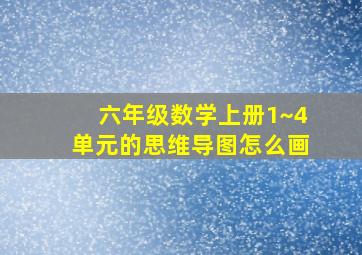 六年级数学上册1~4单元的思维导图怎么画