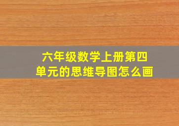 六年级数学上册第四单元的思维导图怎么画