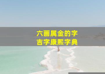 六画属金的字吉字康熙字典