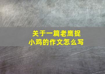 关于一篇老鹰捉小鸡的作文怎么写