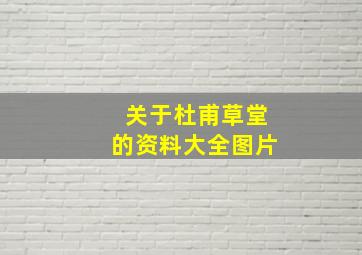 关于杜甫草堂的资料大全图片