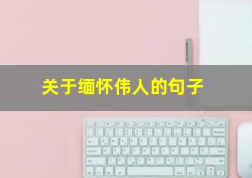 关于缅怀伟人的句子