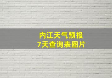 内江天气预报7天查询表图片