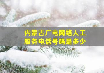 内蒙古广电网络人工服务电话号码是多少