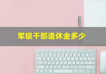 军级干部退休金多少