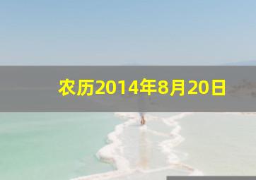 农历2014年8月20日