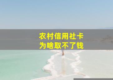 农村信用社卡为啥取不了钱