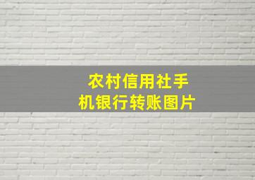 农村信用社手机银行转账图片