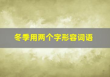 冬季用两个字形容词语