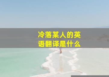 冷落某人的英语翻译是什么