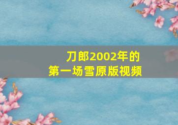 刀郎2002年的第一场雪原版视频