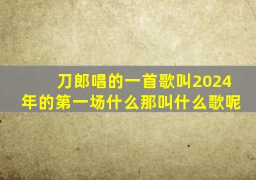 刀郎唱的一首歌叫2024年的第一场什么那叫什么歌呢