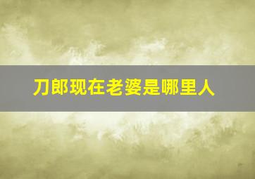 刀郎现在老婆是哪里人