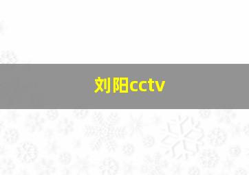 刘阳cctv