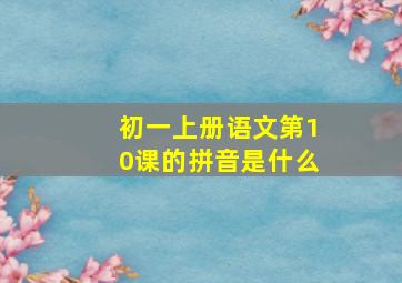 初一上册语文第10课的拼音是什么