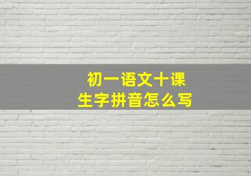 初一语文十课生字拼音怎么写