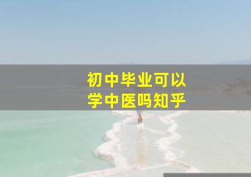 初中毕业可以学中医吗知乎