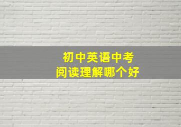 初中英语中考阅读理解哪个好