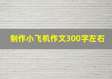 制作小飞机作文300字左右