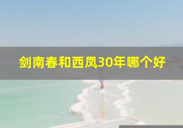 剑南春和西凤30年哪个好