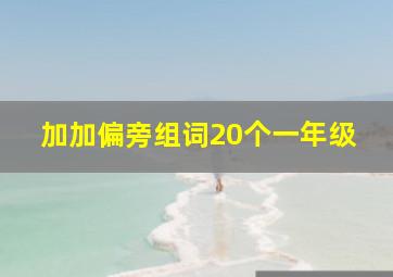 加加偏旁组词20个一年级