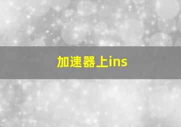 加速器上ins