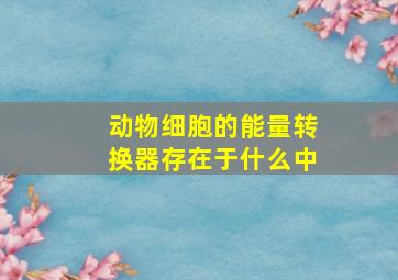 动物细胞的能量转换器存在于什么中