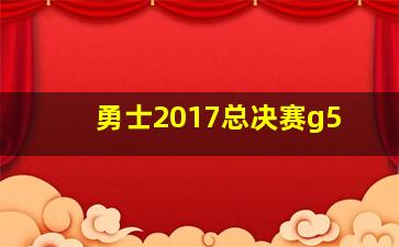 勇士2017总决赛g5