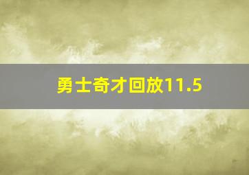 勇士奇才回放11.5