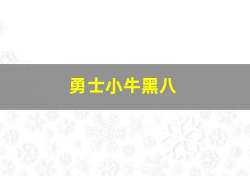 勇士小牛黑八