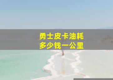 勇士皮卡油耗多少钱一公里