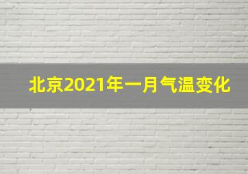 北京2021年一月气温变化