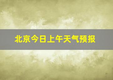 北京今日上午天气预报