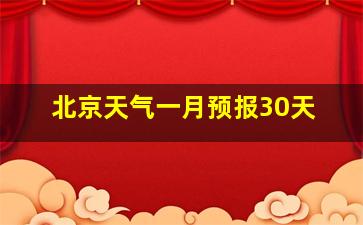 北京天气一月预报30天